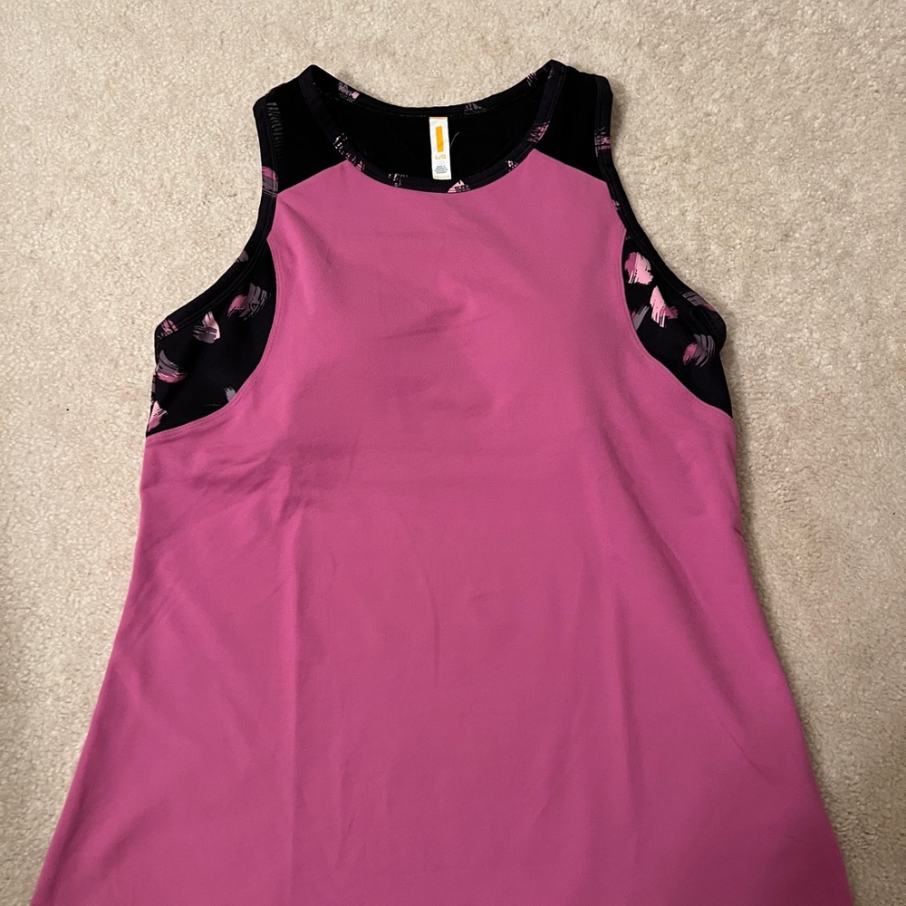 Lucy Pink and Black Athletic Top L